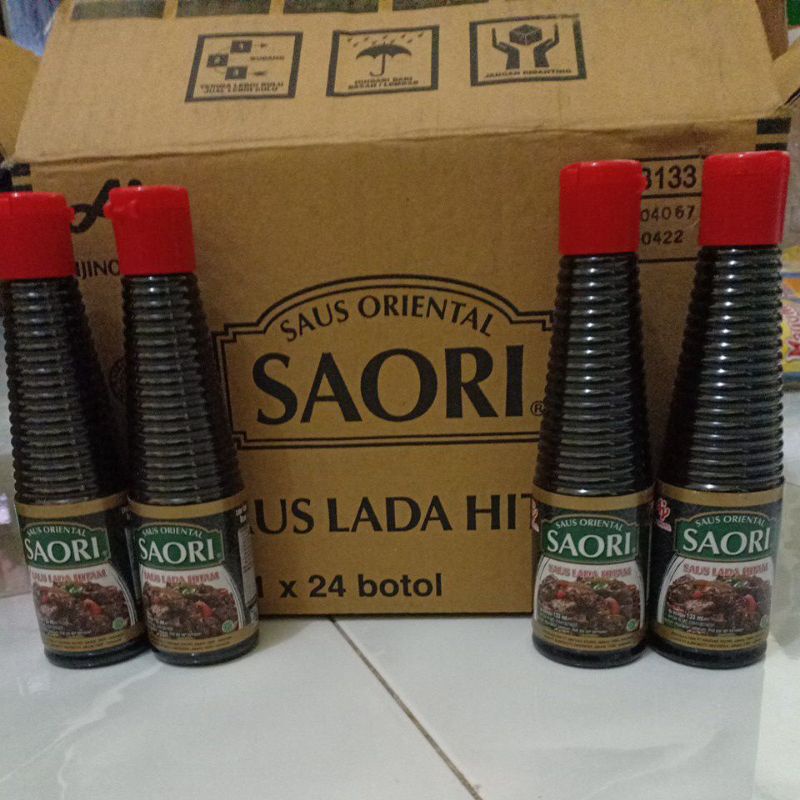 Saori Saus Lada Hitam Botol 133 ml