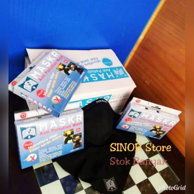 ORIGINAL Masker Fiber MASKR Panjang Long Anti Asap Debu Motor Biker Serat Micro Fiber Tanpa Carbon