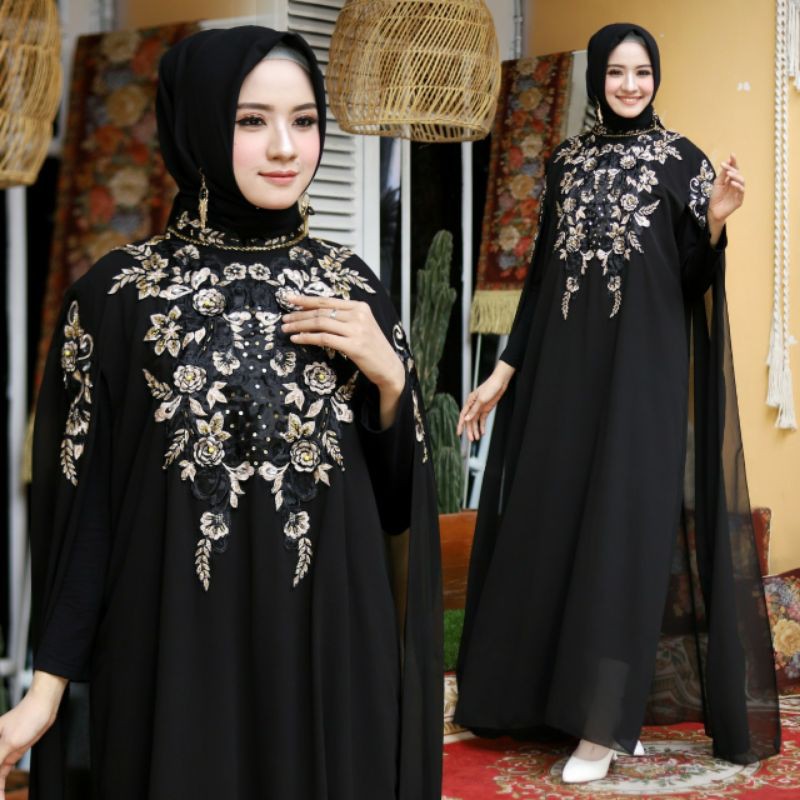 Busana Muslim Gamis Murah Gaun Pesta Muslimah Baju Pesta Wanita Kondangan Mewah Kekinian couple
