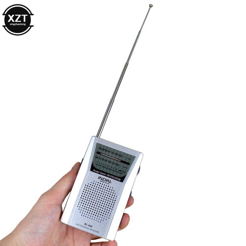 Radio Pocket Mini FM AM Telescopic Antenna with Speaker