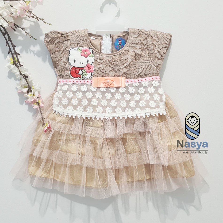 [KK-021] Gaun pesta anak bayi perempuan / Dress renda bayi keren usia 0-6 bulan