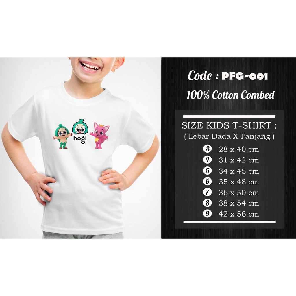 [FREE NAMA !!] Kaos Anak &amp; Family Pink Fong 100% COTTON PREMIUM