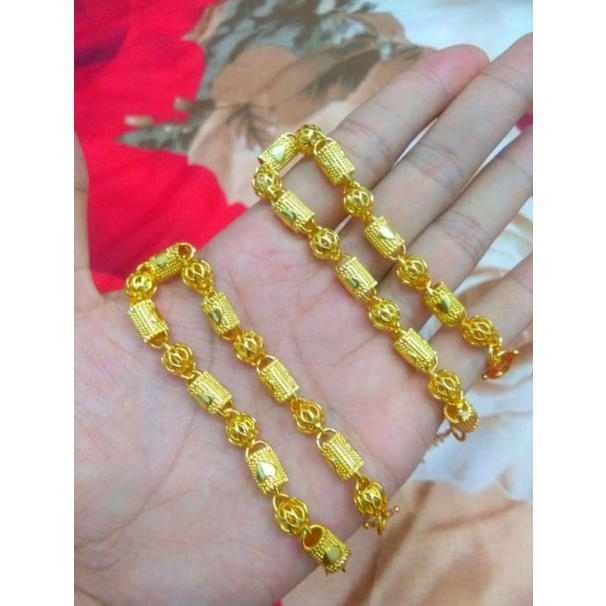 Gelang Titanium/Titanium lapis Emas 24K/Lapis Kristal/XP