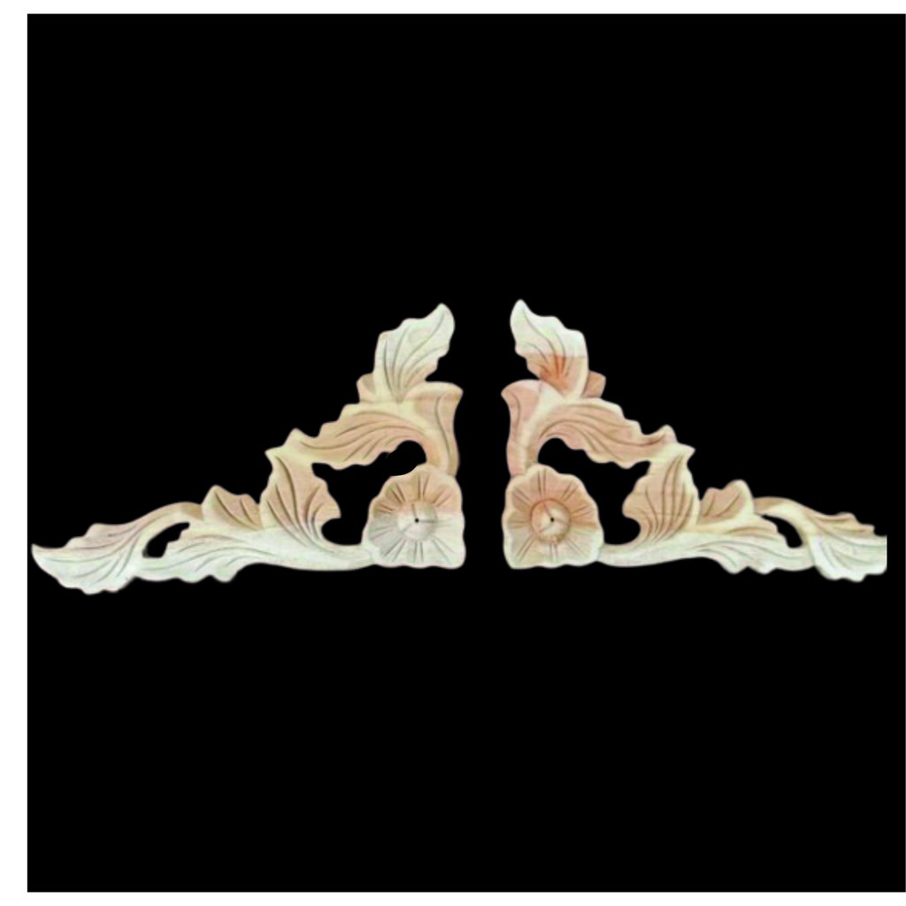 Bisa COD Ukir tempel sudut kayu mahoni ornamen ukiran tiang