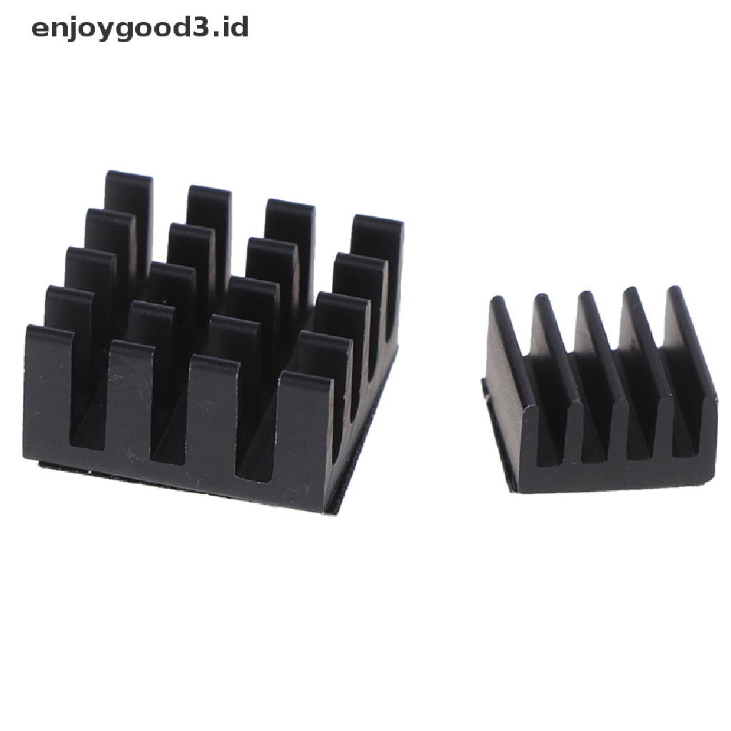 4pcs Heatsink Pendingin Bahan Aluminum Warna Hitam Untuk Raspberry Pi 3 / 2 / Rpi