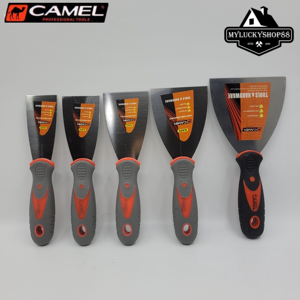 Camel Kape Scraper Gagang Karet 1,5&quot; 2&quot; 2,5&quot; 3&quot; 4&quot; Inch Skrap Dempul