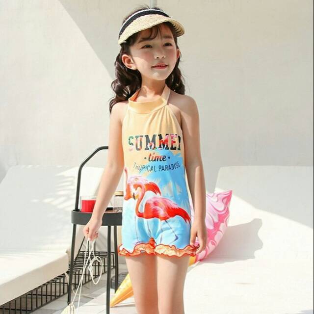 Baju renang one piece swimsuit seksi sexy look summer lucu unik impor murah anak perempuan cewek