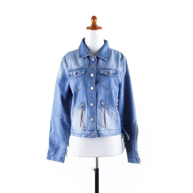 BARANG MURAH JAKET IMPORT - 41435 BLUE DENIM GRADIENT JACKET KEBURU HABIS..