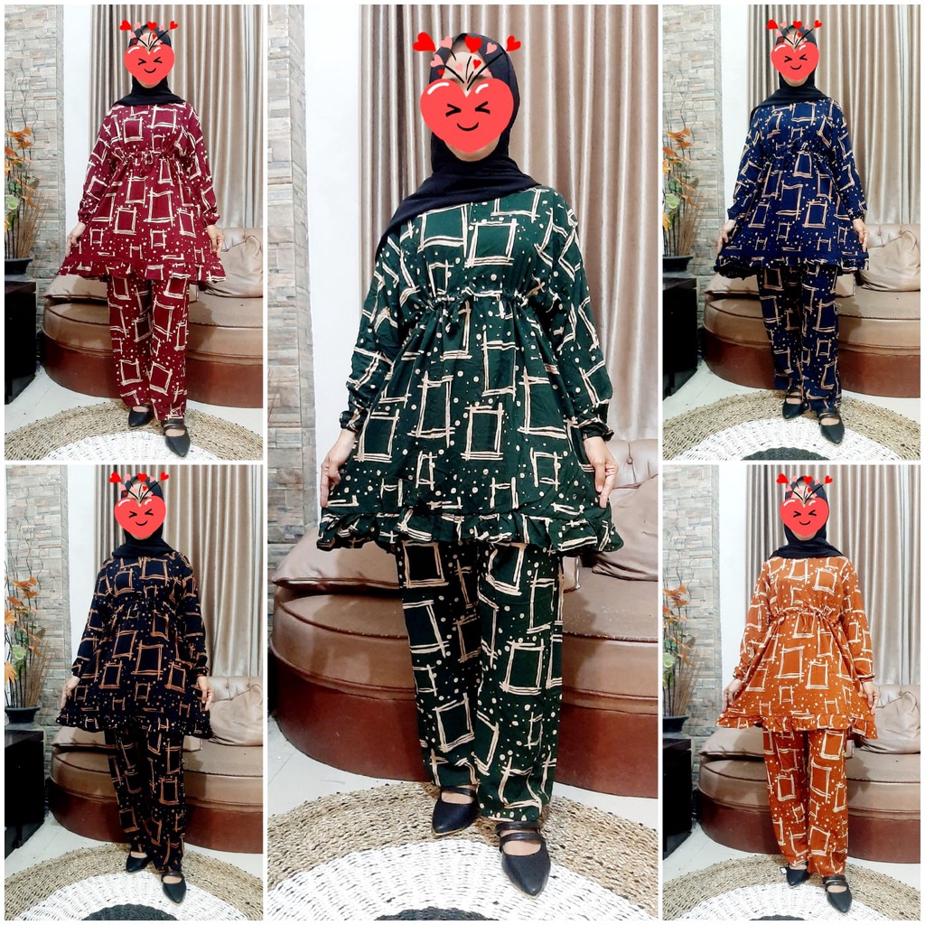 SETELAN SERUT - ONE SET RAYON MOTIF PREMIUM | BALI STANDAR | BEST SELLER |TERBARU 2021