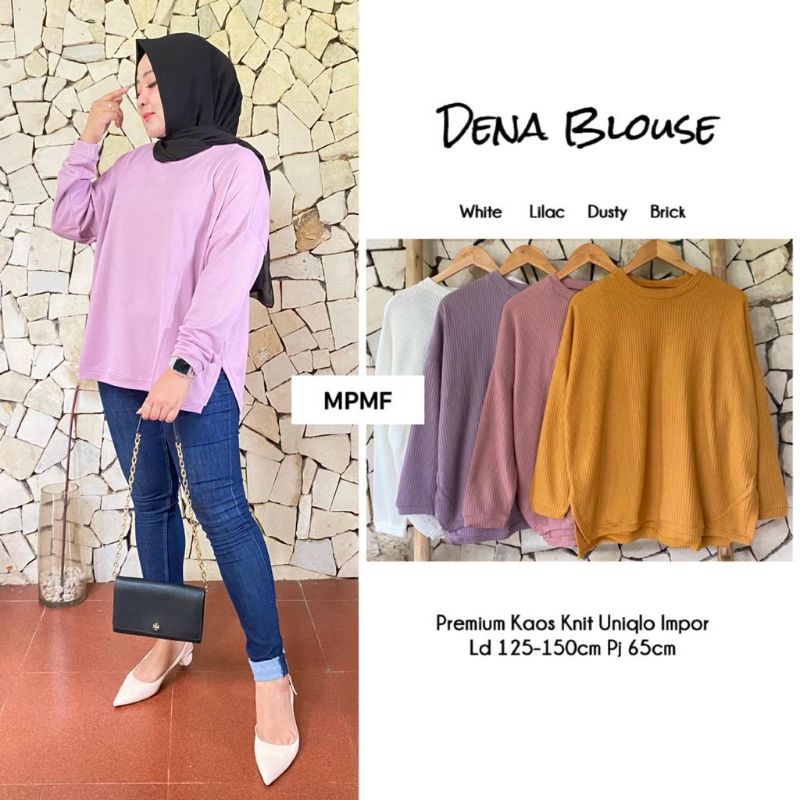 DENA BLOUSE PREMIUM KAOS KNIT UNIQLO IMPORT BY MPMF