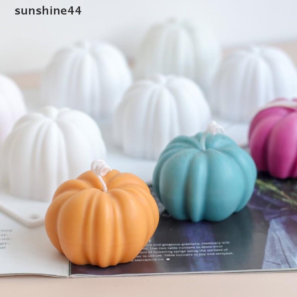 Sunshine Cetakan Plaster Mini Bentuk Labu Halloween Bahan Silikon Untuk Dekorasi Rumah