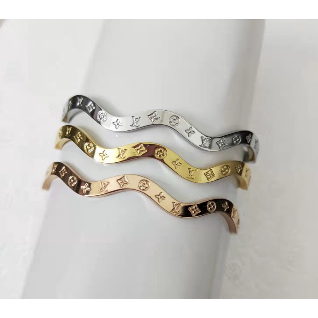 Titanium gelang gelombang perhiasan fashion A-C 9974