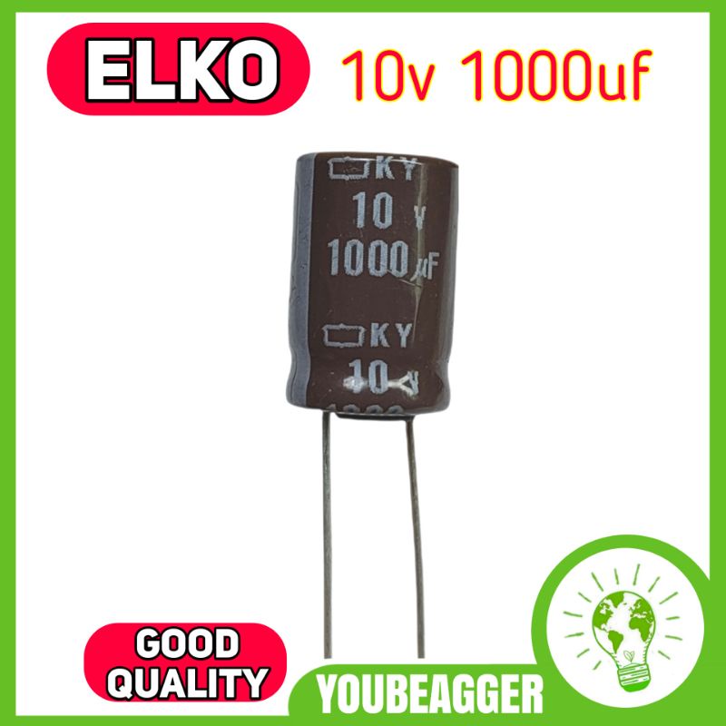 elko 10v 1000uf kapasitor