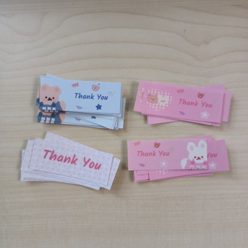 

Sticker tape thank you notes cute rabbit bear aesthetic 5x2 cm