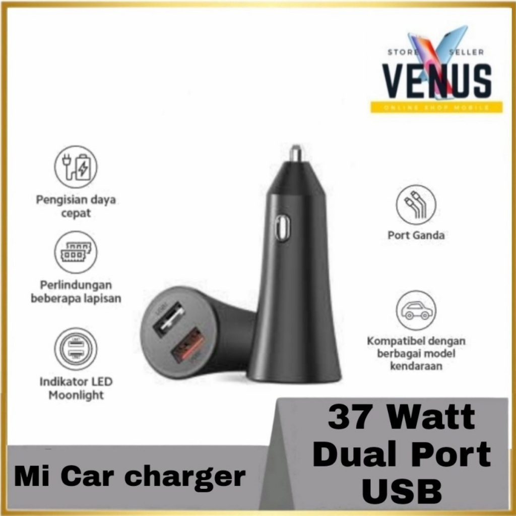 Mi Car Charger Mobil Fast Charger Version 2 Port 37W