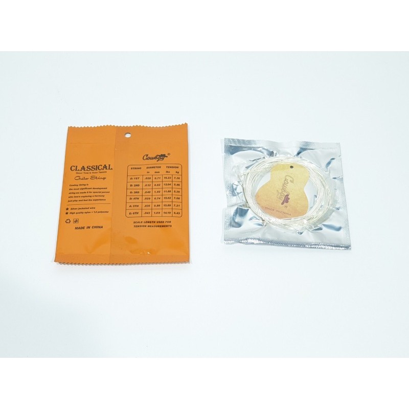 Senar Classic Nylon Merk Cowboy Original Klasik Senar Kenur Hard Tension Bonus Pick Murah Jakarta