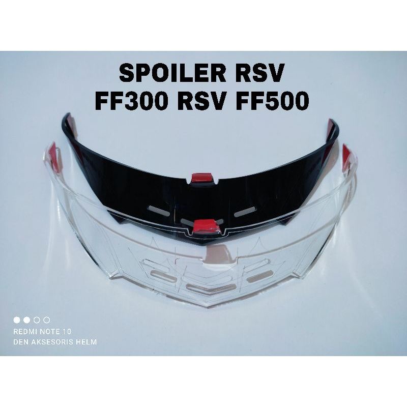 SPOILER HELM RSV300 RSV FF500 Free Buble Warp AKRILIK 3MM CLEAR SMOKE MODEL GPR