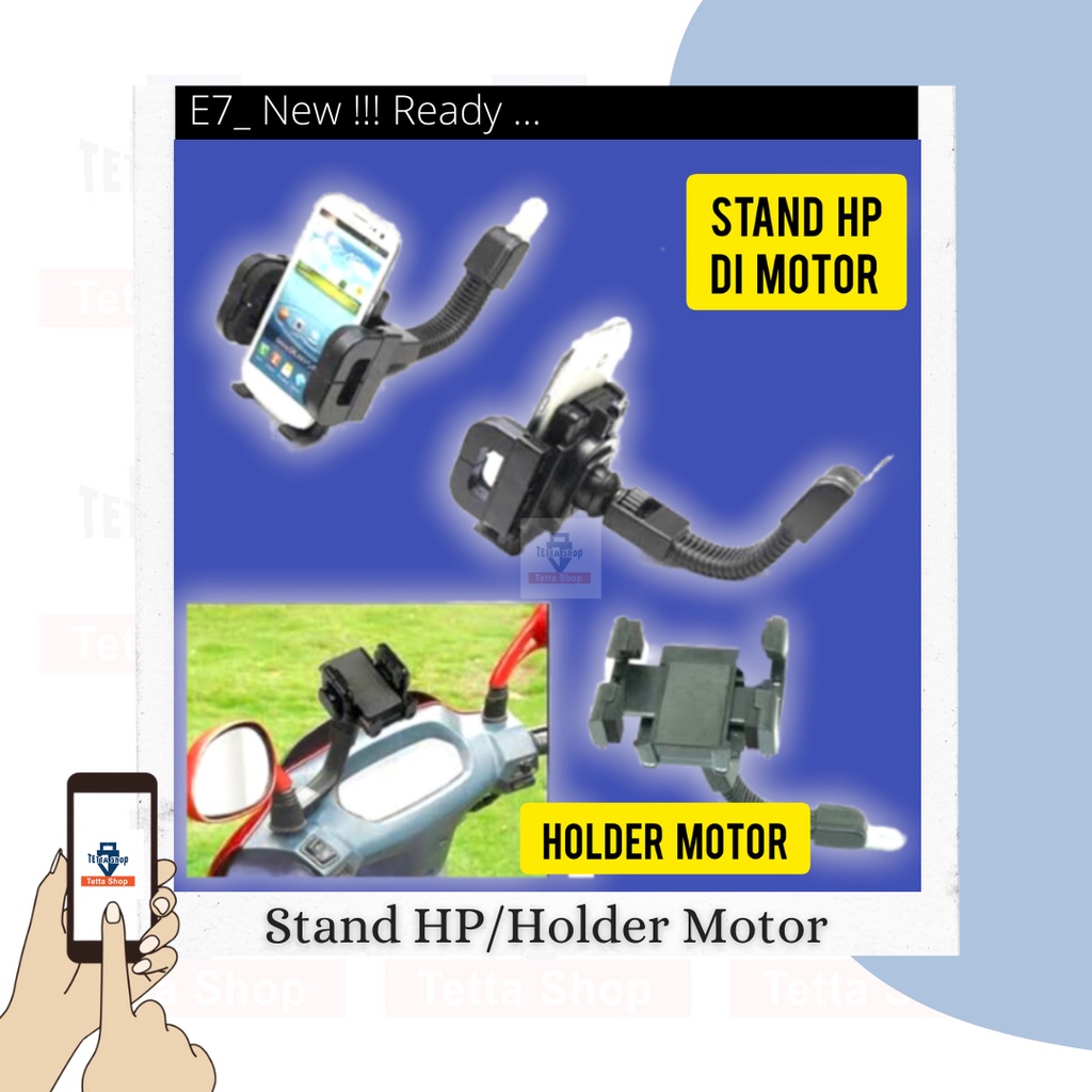 Stand HP di Motor Holder Model Robot Kuat Model Terbaru Lebih Aman dan Desain Keren Buat Motor