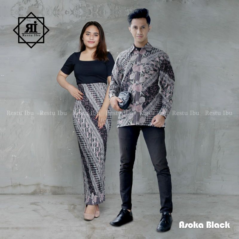 COUPLE KEMEJA BATIK COUPLE ROK PRISKET BATIK