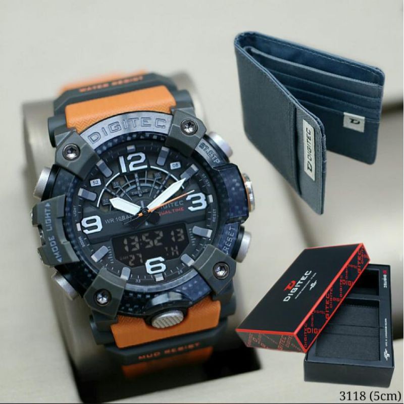 DIGITEC DG 3118 original jam tangan pria bonus dompet digitec