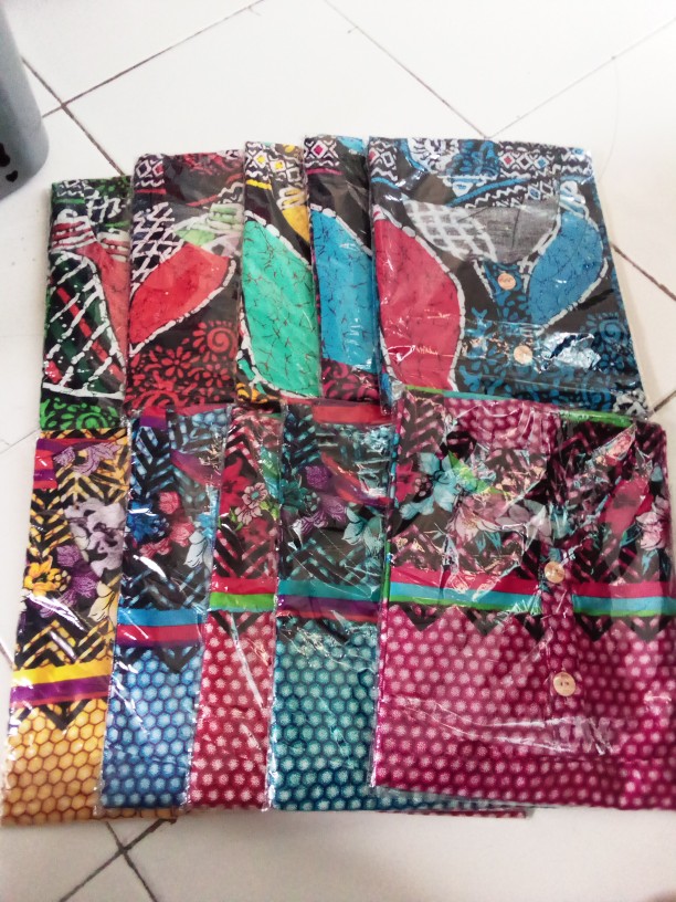 Daster Payung Busui Motif Bunga Rumput Daster Batik Bahan Rayon Solo Adem Nyaman Dipakai