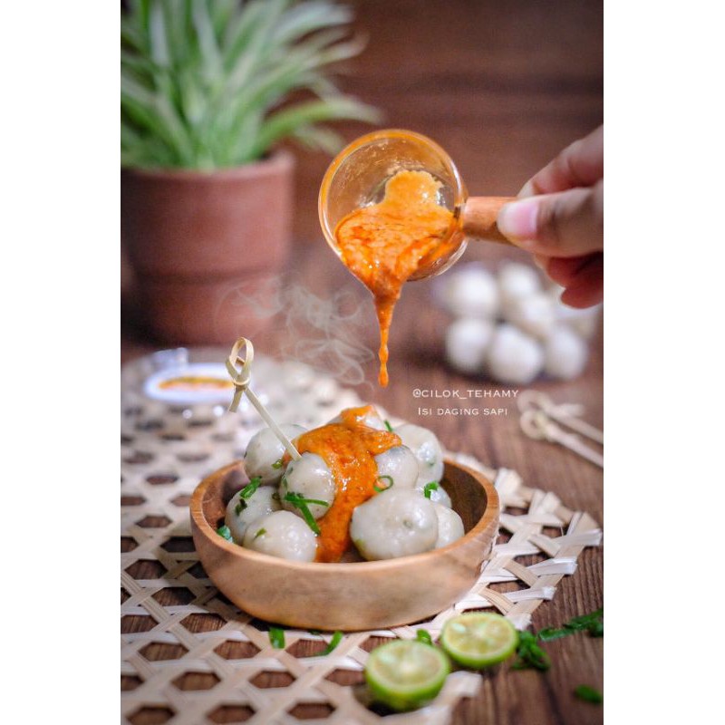 

Cilok isi daging sapi Teh Amy Bumbu Kacang 400 gr