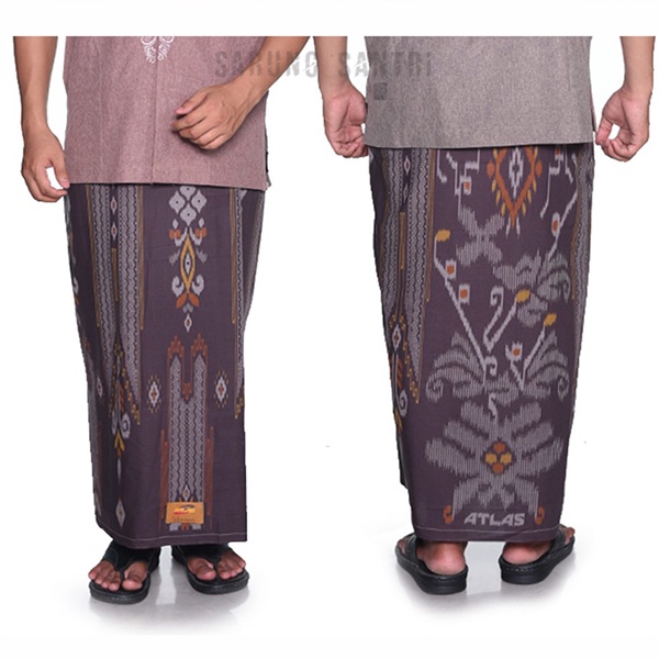 Sarung ATLAS Idaman Harmoni Seroja Coklat Tua