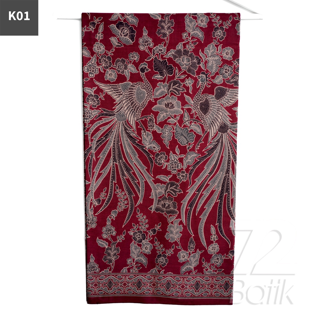 KAIN BATIK PREMIUM Bahan Katun Motif Cendrawasih Warna Cream 722207 Cap 72 Jarik Jarit Samping Kebat Panjang Batik Katun Modern Premium Bahan Seragam Batik Pernikahan Kantor Keluarga Murah Kamen Jadi Batik Bali Lembaran