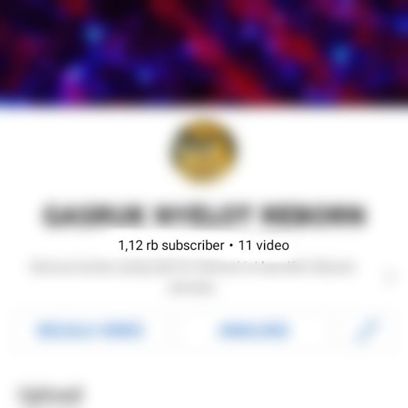 AKUN YOUTUBE 1.100 Subscriber (Gaming) Akun Tahun 2021
