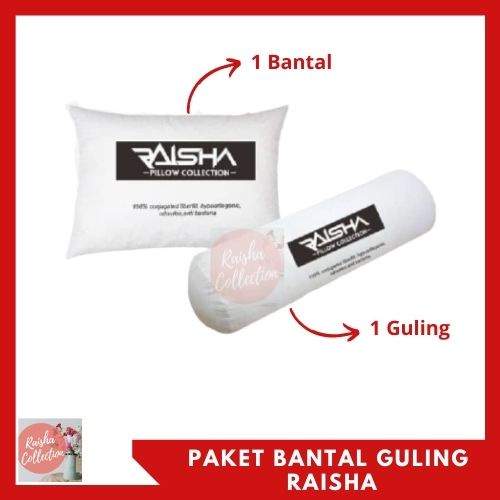 Rc Paket Bantal Guling Raisha Set Bahan Hollow Siliconized Fiber (Raisha Pillow Collection)