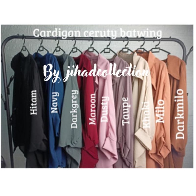 Promo Terbaru Cardigan Yola Batwing Basic Outer Atasan Wanita (Size Jumbo)