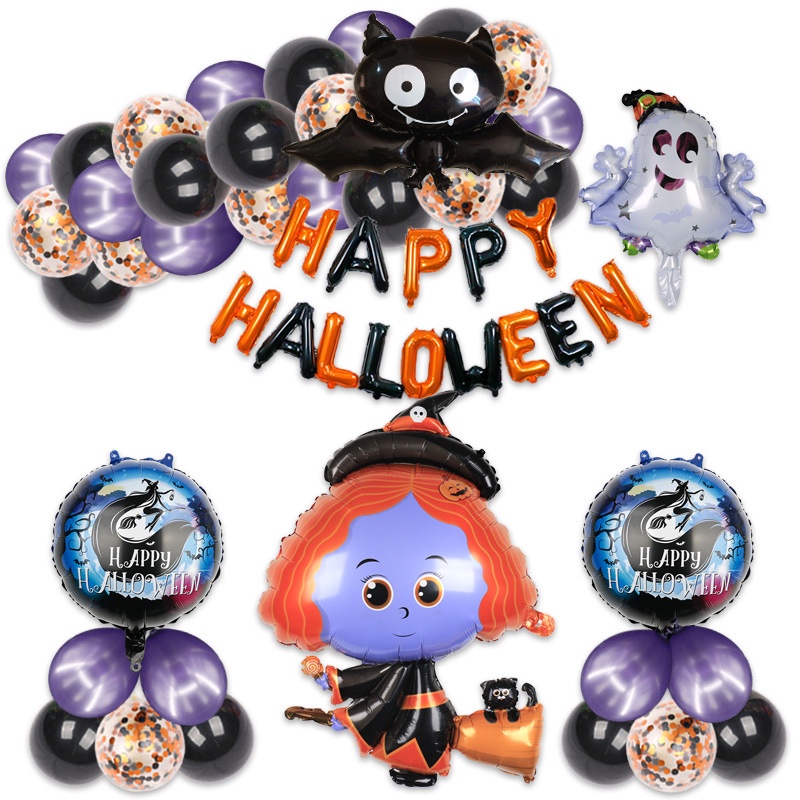 Image of Balon Desain Kartun Laba-Laba Hantu Besar Untuk Dekorasi Pesta Halloween #3