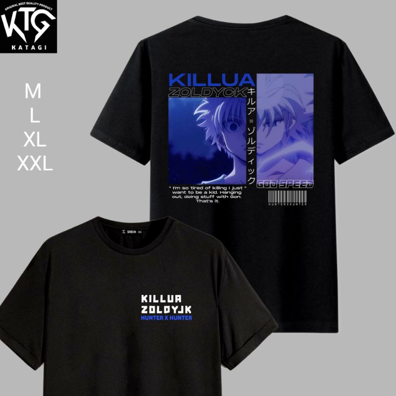 COD KATAGI OFFICIAL KAOS ANIME JEPANG KILLUA ZOLDYCK KAOS ANIME KILLUA ZOLDYCK SWEATER ANIME HUNTER 