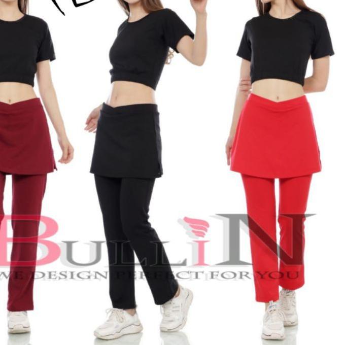 ◄ Celana senam rok panjang / celana senam rok / celana senam wanita rok | Bullin ✺