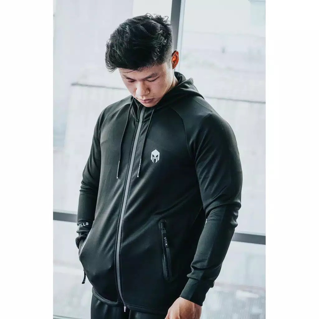 JAKET OLAHRAGA MILLS SONIC HOODIE 8002 SPORT JACKET SONIC HOODIE MILLS BLACK