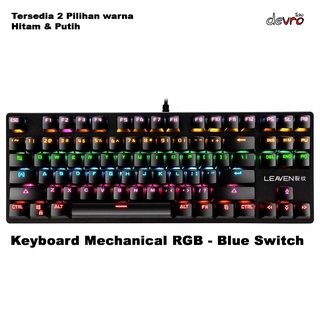 Keyboard Mechanical Rgb- 87 Key - Blue Switch - Keyboard Gaming Rgb - Leaven Crack K550