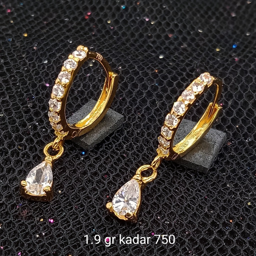 New Anting Emas 17 K - 1.9 gr Kadar 750 - 1981