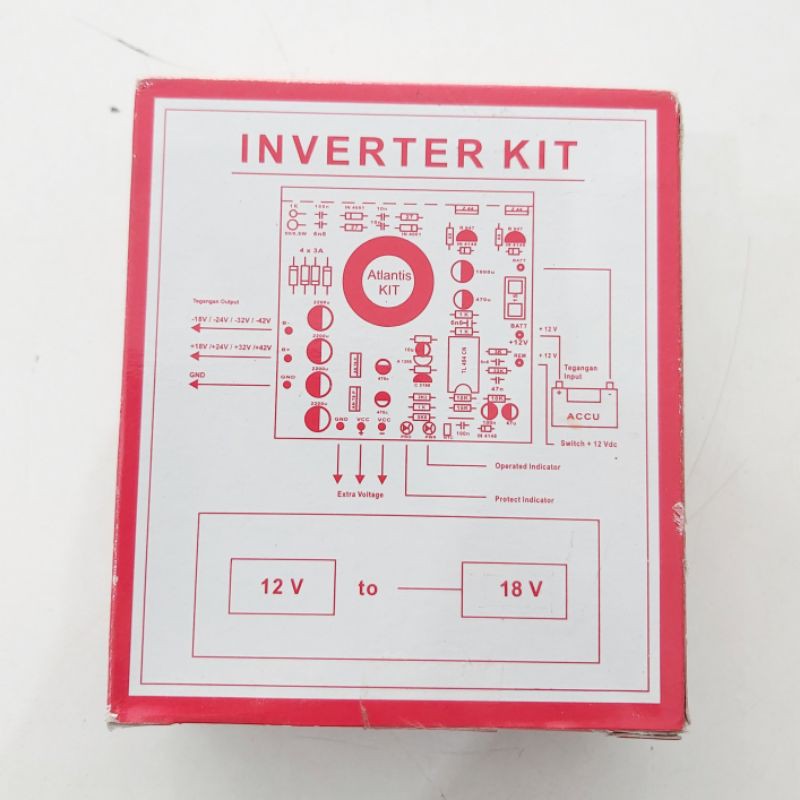 KIT INVERTER POWER SUPPLY 12VOLT JADI 18VOLT CT Mobil