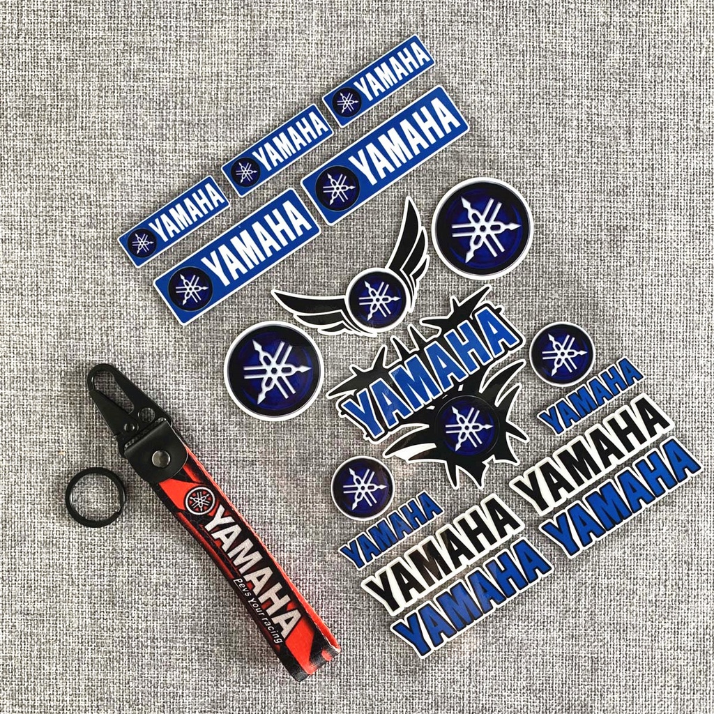 Set Stiker Reflektif Bahan Kulit Nilon Untuk Fender Roda Motor Yamaha