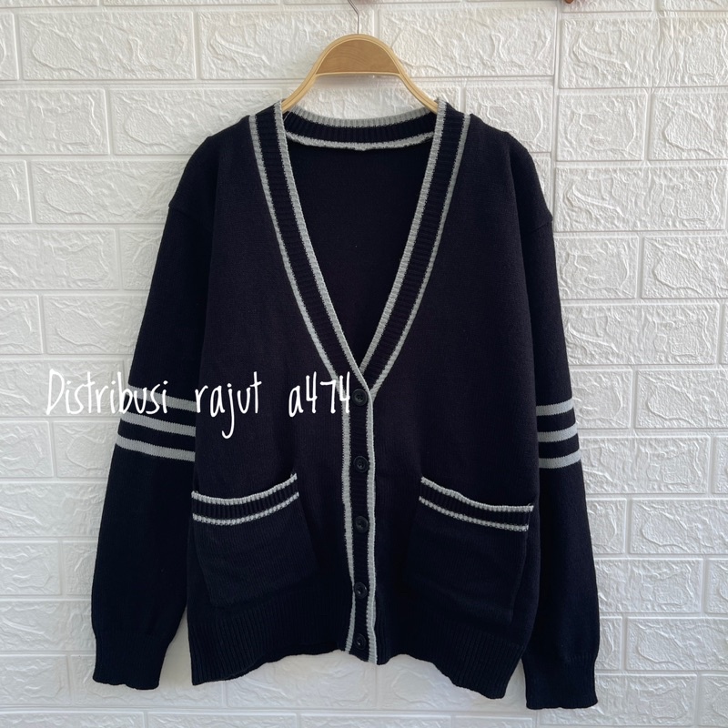 CARDY RAJUT KANCING KOREA OVERSIZE MOTIF UNISEX CWEK CWOK PANJANG 70 CM