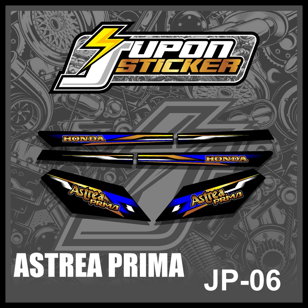 Sticker Striping Sticker Lis Variasi Sepeda Motor Astrea Prima Desain JP-06