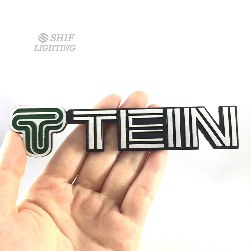 1Pc Stiker Emblem / Badge Motif Logo tein Bahan Metal untuk Bagasi Belakang Mobil