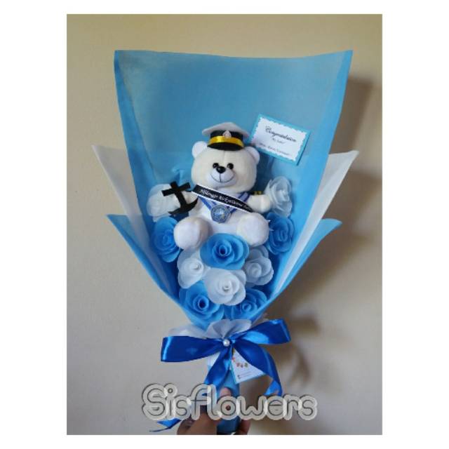 Buket bunga/ buket boneka/ buket pelayaran/ buket wisuda