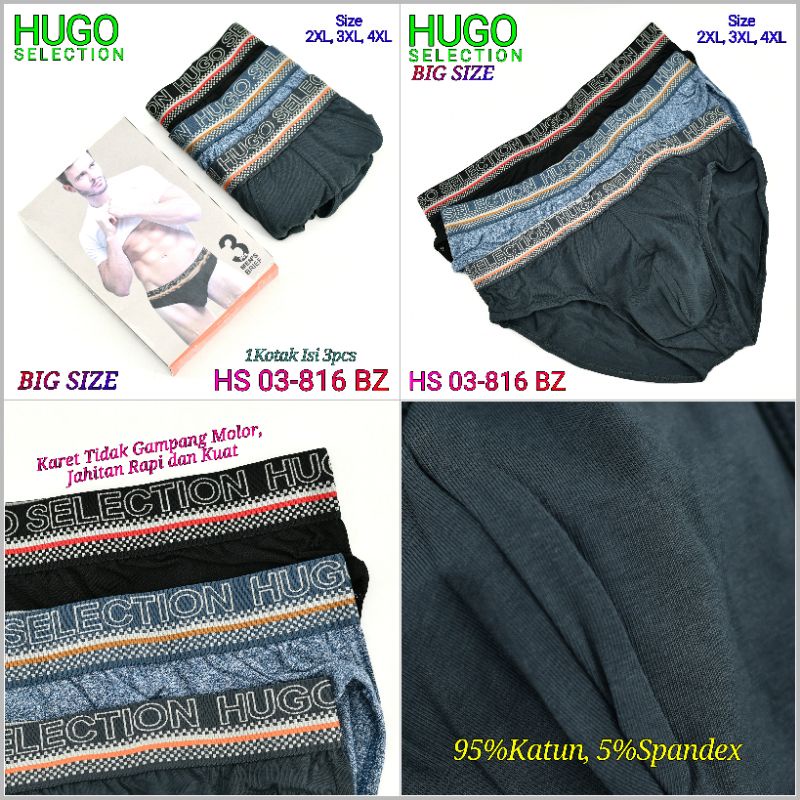 Celana Dalam Pria Ukuran Jumbo Big Size Hugo Selection Campur Model