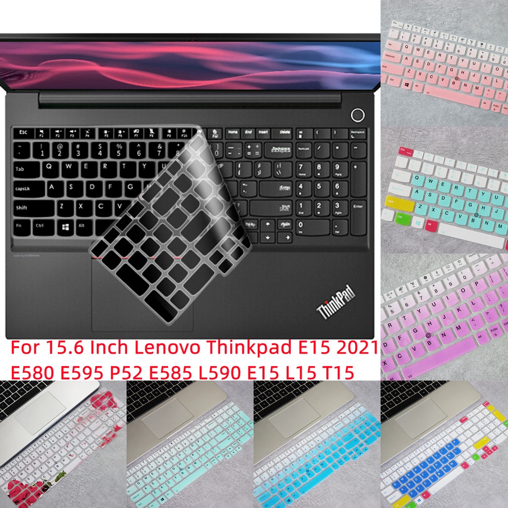 Cover Pelindung Keyboard Bahan Silikon Ultra Tipis Tahan Air Tahan Debu Untuk Lenovo Thinkpad E15 2021 E580 E595 P52 E585 L590 E15 L15 T15 15