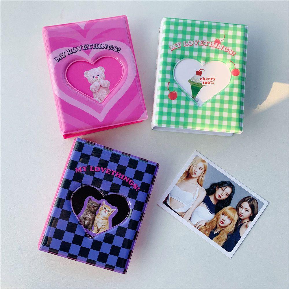 Lanfy Album Foto Stok Kartu 3inch Idol Album Chessboard Cat Bear Cherry Kartu Nama Kpop Card Binder