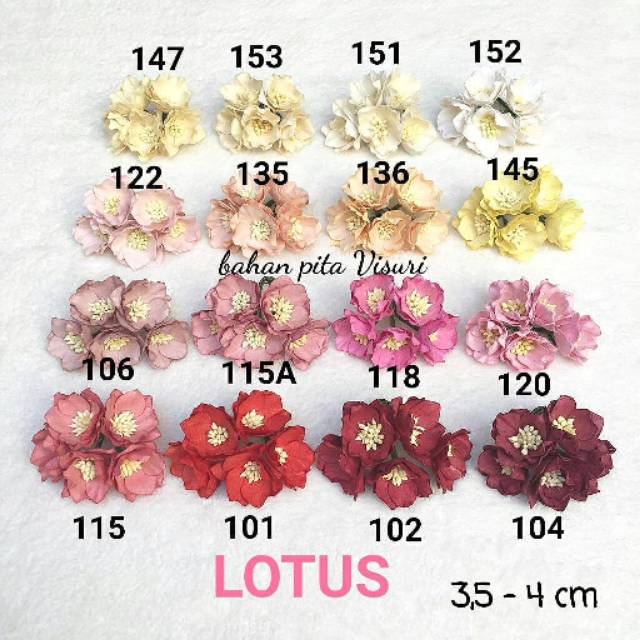 Paper Flower Lotus 3,5 - 4 cm Seri B