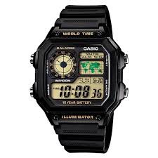 AE-1200WH-1B Jam Tangan Rubber Digital Pria Casio Asli Original