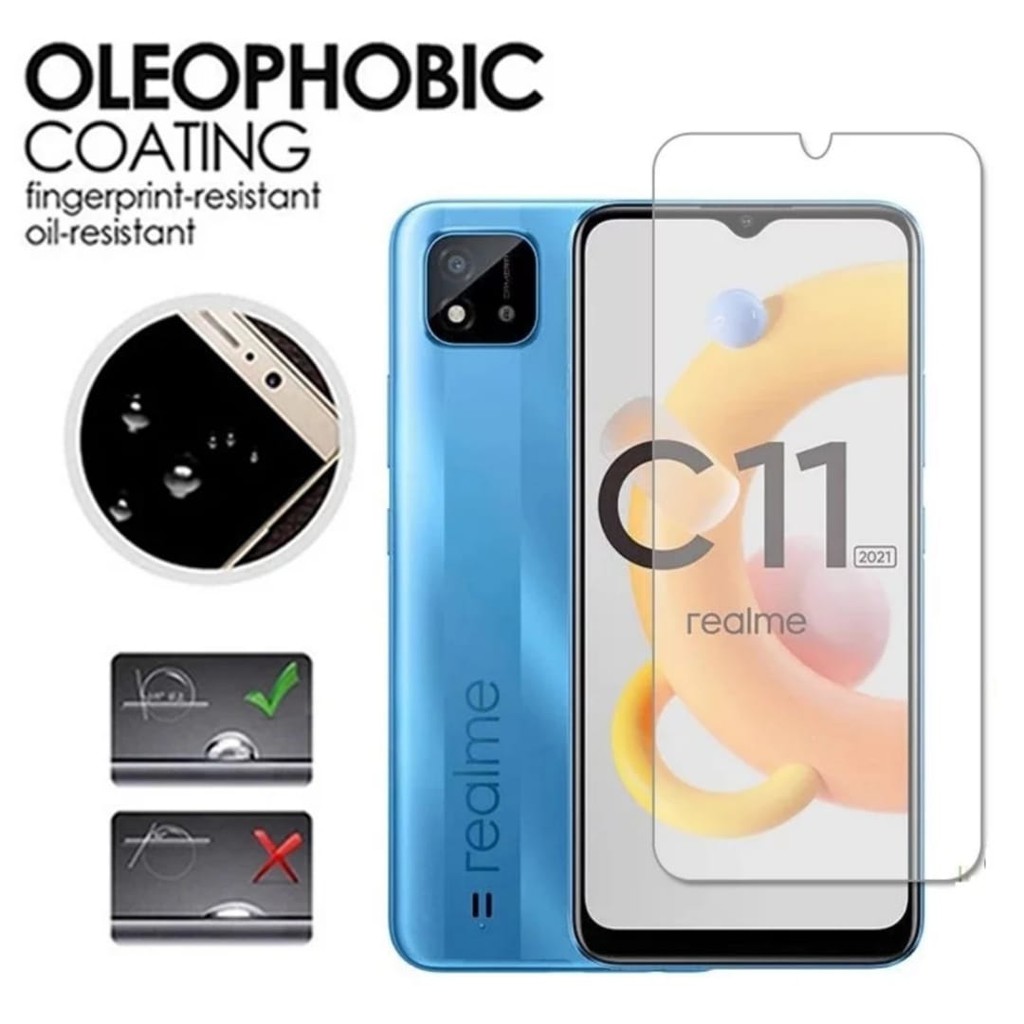 Tempered Glass Clear Realme C11 2021 Anti Gores Layar