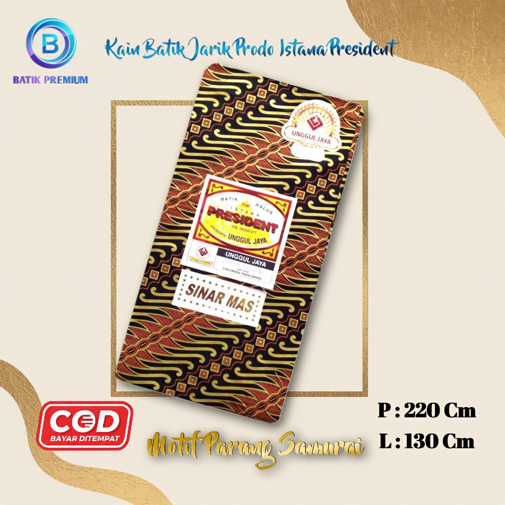 Jarik Batik Kain Jarik Panjang Kain Batik Katun Solo Premium Halus Motif Parang Samurai
